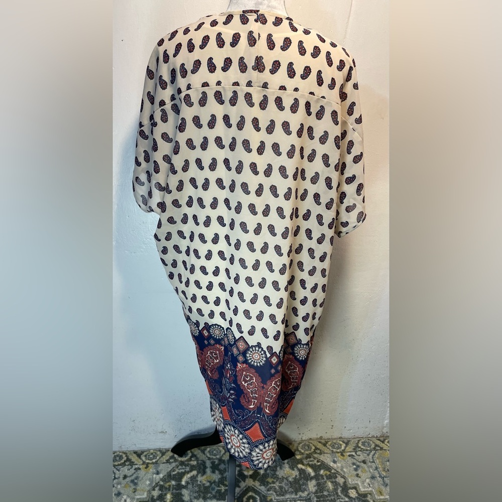 #0230 Live 4 TRUTH- Paisley Kimono w/ a hint of Hanker-chief-M - Picture 5 of 9